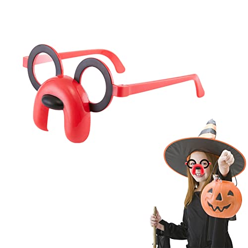 Nixieen Sommer-Partybrille – Clownbrille mit weicher Nase für Halloween, Zubehör für Party-Fotos für Kinder und Erwachsene von Nixieen