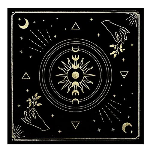 Nixieen Tarot-Tischdecke, Tarottuch zum Lesen, mystische Tischdecke, 50 cm, Böhmische Astrologie, Tisch, Tarot-Dekoration, Gothic-Dekoration und Heimbedarf von Nixieen