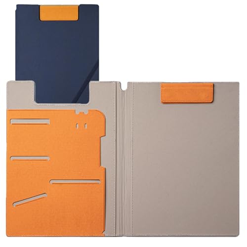 Schreibmappe A4-Klemmbrett,Schreibmappe A4-Klemmbrett, Still-Zwischenablage-Ordner, Dokument-Zeichenblock-Clip-Organizer, Aktennotizbrett, Notizblock-Klemmbrett, tragbares, stabiles Klemmbrett für Unt von Nixieen