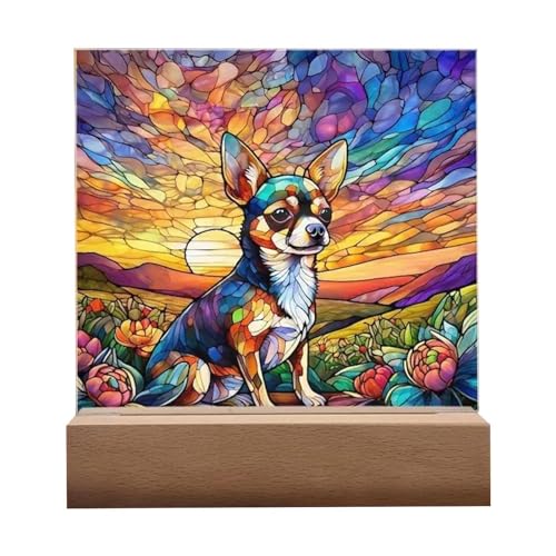 Wandkunst für Hunde, Wanddekoration für Hunde, Acrylfarbe für Hundewanddekoration, künstlerische Wanddekoration, bunte Heimdekoration, lustige Wandkunst von Nixieen