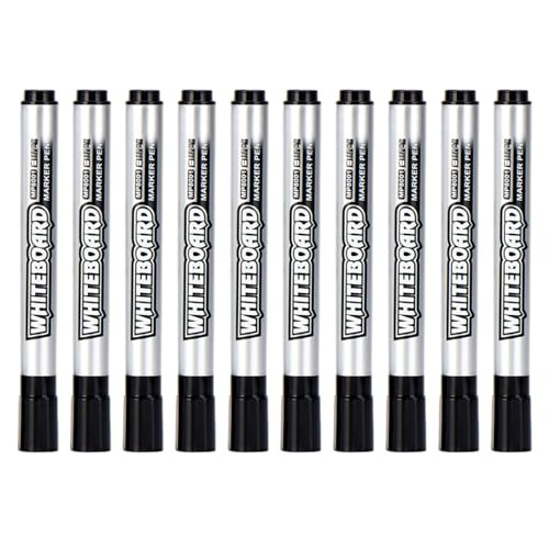 Whiteboard-Marker, 10 Stück, nass abwischbare Marker, wasserfeste, löschbare Whiteboard-Marker, Whiteboard-Stift mit feiner Spitze und lichtbeständigen Eigenschaften, professionelle Board-Marker für K von Nixieen