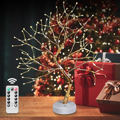 Led Baum Lichterbaum Lampe Zweig: USB Bonsai Baum Licht Verstellbare Äste Batteriebetrieben, Dekobaum Belichtet Kleine Baumbeleuchtung Innen Deko - Leuchtbaum Lichterkette mit Fernbedienung Timer von Nizirioo