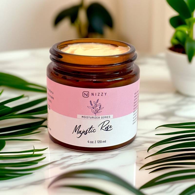 Nährende Rose Gesichtsfeuchtigkeitscreme, Feuchtigkeitsspendende Anti-Aging-Creme, Natürliche Hautpflege, Sheabutter, Hagebutte, Hyaluronsäure von NizzyNaturals