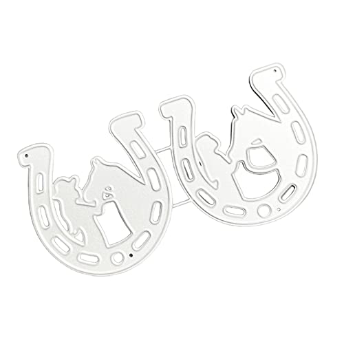 Njdkadey Metall-Stanzschablone mit Pferden, Karbonstahl, Prägeschablone, Scrapbooking, für Karten, Stanzformen, Dekorationen von Njdkadey