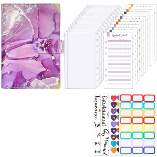 Schulanfangs-Notizbuch, Budget-Binder-Set mit transparenter Bindertasche, Budget-Binder, Planer, Geldspar-Binder, Geldumschlag für Budgetierung von Njdkadey