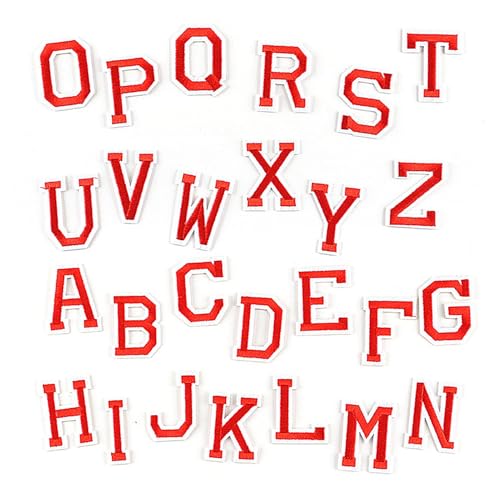 Alphabet-Aufnäher, bestickte Aufnäher – Nähen bestickte Aufnäher, Buchstaben zum Aufbügeln, stilvolle kreative Alphabet-Aufkleber für Schuhe, Hüte von Nkmujil