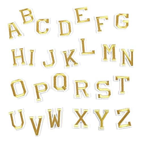 Buchstaben-Aufnäher, zum Aufbügeln, bestickte Aufnäher, zum Aufbügeln, stilvolle kreative Alphabet-Aufkleber für Schuhe, Hüte von Nkmujil