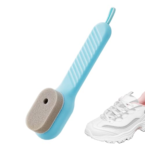 Schuhbürste, Multifunktions-Sneaker-Schrubber, austauschbare Seifenspender-Reinigungsbürsten, ideal für Leder, -Sneaker, Stiefel, Schuhe, Taschen, Möbelpflege, Rosa/Blau Schuhbürste, Multifunktions-Sneaker-Schrubber, austauschbare Seifenspender-Reinigungsbürsten, ideal für Leder, -Sneaker, Stiefel, Schuhe, Taschen, Möbelpflege, Rosa/Blau von Nkmujil