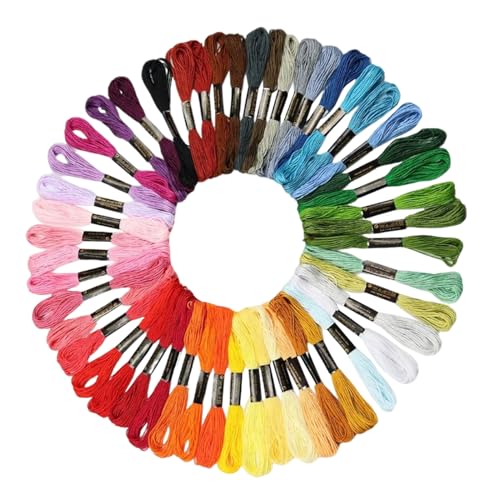 Stickgarn, Stickgarn, bunte Baumwollschnur, Mehrzweckgarn zum Dekorieren, Reparieren, Quilten, ideal für Anfänger und Experten Stickgarn, Stickgarn, bunte Baumwollschnur, Mehrzweckgarn zum Dekorieren, Reparieren, Quilten, ideal für Anfänger und Experten von Nkmujil
