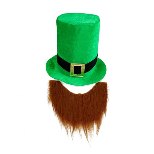 Nlaayong St. Patrick's Day:Hut Leprechaun, Grüner Kobold, mit Bart, Mütze, Kopfbedeckung, Irland, St. Patricks Day, Glücksbringer, Karneval, Mottoparty von Nlaayong