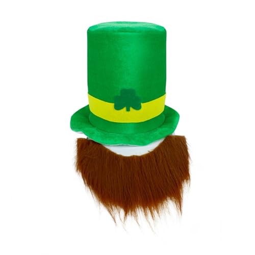 Nlaayong St. Patrick's Day:Hut Leprechaun, Grüner Kobold, mit Bart, Mütze, Kopfbedeckung, Irland, St. Patricks Day, Glücksbringer, Karneval, Mottoparty von Nlaayong