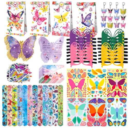 NlsqEU Schmetterling Deko Geburtstag, 122pcs Schmetterling Party Mitgebsel , Schmetterlinge Deko Schmetterlinge Kindergeburtstag Deko Mädchen Schmetterling Geburtstagsdeko für Mädchen Geburtstag von NlsqEU