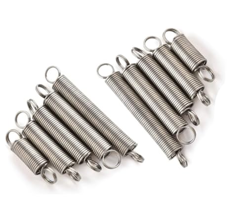 XBF-TOOL, X-Baofu, 10Pcs Doppelhaken Außen-Durchmesser 5mm Kleine Expansion Zugfedern Drahtdurchmesser 0,5 mm Hardware Zubehör 304 Stainless (Größe : 0.5 x 5 x 20mm) von No Logo