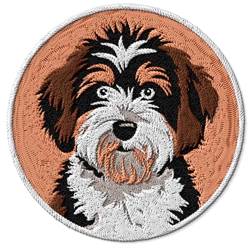 Bernedoodle ID45095 Aufnäher zum Aufbügeln für Kleidung, Rucksäcke, Taschen, Jeans, Jacken, Größe 7,6 cm von No Thorns Media