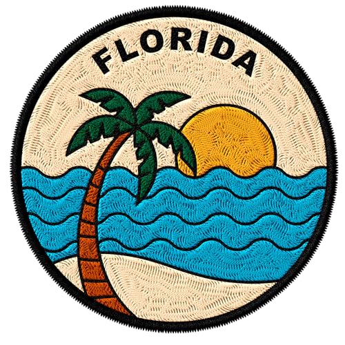 Florida ID45095 Aufnäher zum Aufbügeln für Kleidung, Rucksäcke, Taschen, Jeans, Jacken, Größe 7,6 cm von No Thorns Media