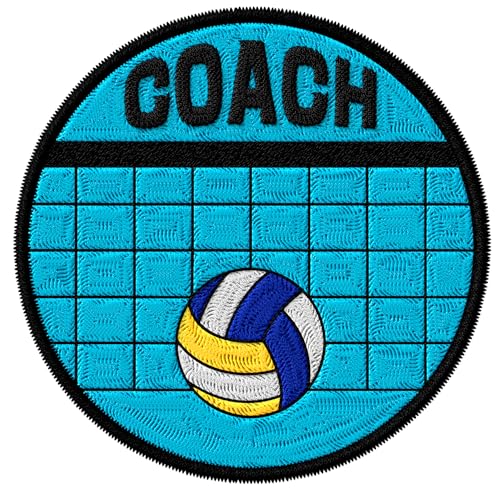 ID45095 Volleyball-Aufnäher, bestickt, zum Aufbügeln, für Kleidung, Rucksäcke, Taschen, Jeans, Jacken, Größe 7,6 cm von No Thorns Media