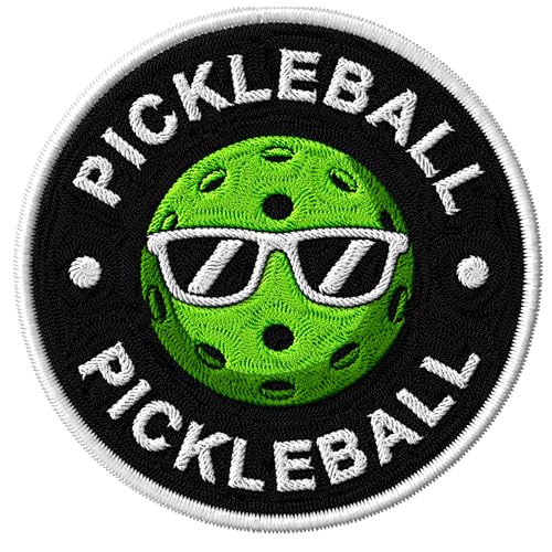 Pickleball Aufnäher zum Aufbügeln für Kleidung, Rucksäcke, Taschen, Jeans, Jacken, Größe 7,6 cm, ID45095 von No Thorns Media