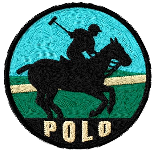 Polo-Aufnäher zum Aufbügeln, bestickt, für Kleidung, Rucksäcke, Taschen, Jeans, Jacken, Größe 7,6 cm, ID45095 von No Thorns Media