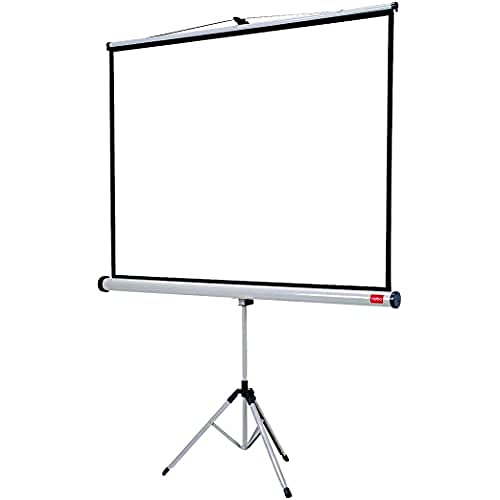 Nobo Beamer-Leinwand mit Dreibeinstativ, Projektorleinwand mit brillant weißer Oberfläche, mit Standfuß, tragbar und freistehend, 2000 x 1513 mm, 1902397 von Nobo