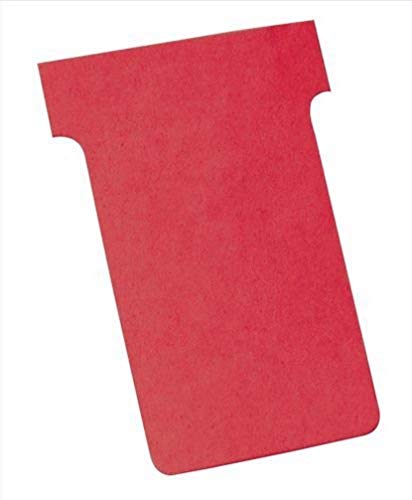 Nobo Kartentafel Zubehör T-Karten in Blisterverpackung, Größe 2, 100 Stück, rot von Nobo
