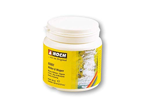 NOCH® Wellen & Wogen, für Wassereffekte im Modellbau und DIY Projekte, 150 ml Paste ideal für Spurweiten H0, TT, N, Z passend auch für Maritime Dioramen von Noch