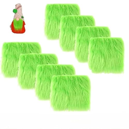 8 Pieces Faux Fur Squares Fabric 25 x 25 cm Shaggy Fabric Cuts Fluffy Fur Square Patches Plush Rug Chair Cover Fur Craft Chair Cover Upholstery Costume Sew Gnome Christmas Decorations (grau) von Nocyclonic