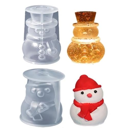 Christmas Silicone Moulds Casting Moulds Silicone Mould Candle Holder 3D Silicone Christmas Tree，Silicone Moulds Casting Moulds Christmas，Christmas DIY Silicone Candle Mould (Set of 2 B) von Nocyclonic