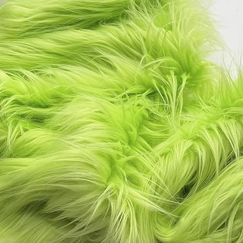 Nocyclonic 4 Piece Faux Fur Fabric 25 x 25 cm, Shaggy Fur Fabric Patches, Fur Fabric Cuts Fluffy, Faux Fur Fabric Square, Fur Patches, for Cosplay Costume Craft Supply Decoration (Grün) von Nocyclonic