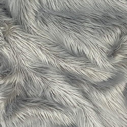 Nocyclonic 4 Piece Faux Fur Fabric 25 x 25 cm Fur Fabric Faux Fur Plush Fabric Faux Fur Square Patch Fur Craft Chair Cover Upholstery Costume Sew GNOME Christmas Decorations (Hellgrau) von Nocyclonic