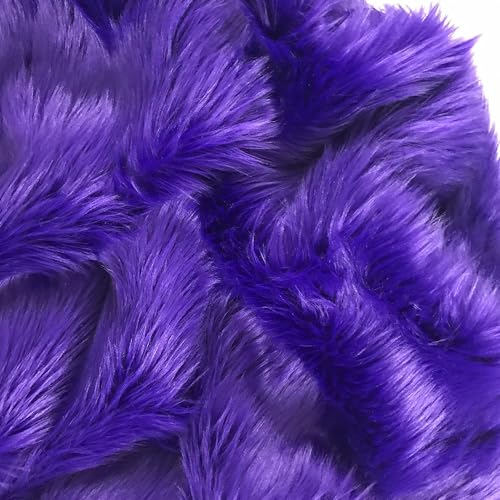 Nocyclonic 4 Piece Faux Fur Fabric 25 x 25 cm Fur Fabric Faux Fur Plush Fabric Faux Fur Square Patch for Cushion Chair Cover Christmas Decoration GNOME Plush Fabric (Lila) von Nocyclonic