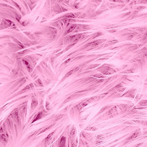 Nocyclonic 4 Piece Faux Fur Fabric 25 x 25 cm Fur Fabric Faux Fur Plush Fabric Faux Fur Square Patch for Cushion Chair Cover Christmas Decoration GNOME Plush Fabric (Rosa) von Nocyclonic