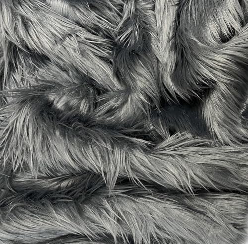 Nocyclonic 4 Piece Faux Fur Fabric 25 x 25 cm Fur Fabric Faux Fur Plush Fabric Faux Fur Square Patch for Cushion Chair Cover Christmas Decoration GNOME Plush Fabric (dunkelgrau) von Nocyclonic