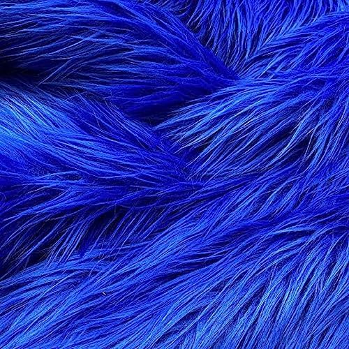 Nocyclonic 4 Piece Faux Fur Fabric 25 x 25 cm Fur Fabric Faux Fur Plush Fabric Faux Fur Square Patch for Faux Fur Crafts GNOME Costume Camera Floor Decoration Mat Faux Leather Fur Fabric (Königsblau) von Nocyclonic