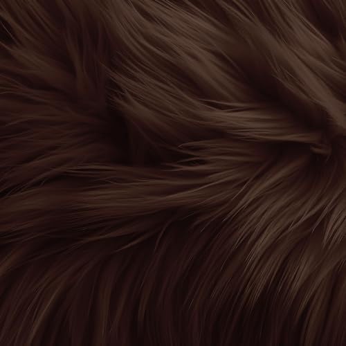 Nocyclonic 4 Piece Faux Fur Fabric 25 x25 cm Fur Fabric Faux Fur Plush Fabric Faux Fur Square Patch for Cosplay Costume Craft Supply Decoration (Kaffee) von Nocyclonic