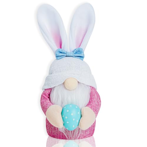 Nocyclonic Ostern Wichtel Puppen,Easter Rabbit Ears Dolls, Easter Spring GNOME, Ostern Tischdekoration Deko ， Gesichtslose Puppe Osterpuppe Dwarg Puppe Dekoration (B) von Nocyclonic