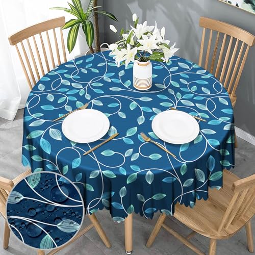 Tischdecke Rund 150 Florals Tischdecke Abwaschbar Wasserabweisend Tischdecke Gartentischdecke für Outdoor Polyester Dauerhaft Tischdecke für Küche Esszimmer Parteien Garten Couchtisch von Nookery