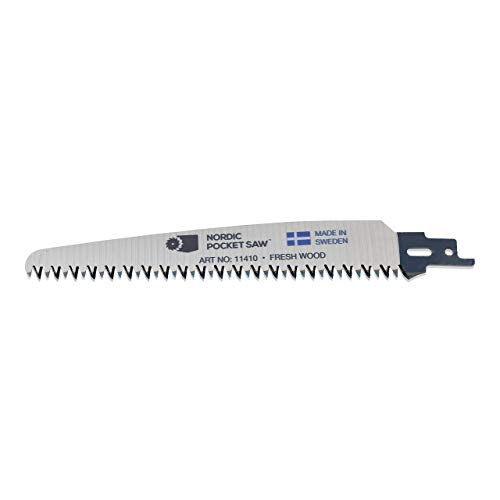 Nordic Pocket Saw Säbelsägeblatt – 8“ lang – 6 Schneidezähne pro Zoll – Für Frischholz bis zu 5“. Made IN Sweden mit schwedischem Qualitätsstahl von Nordic Pocket Saw