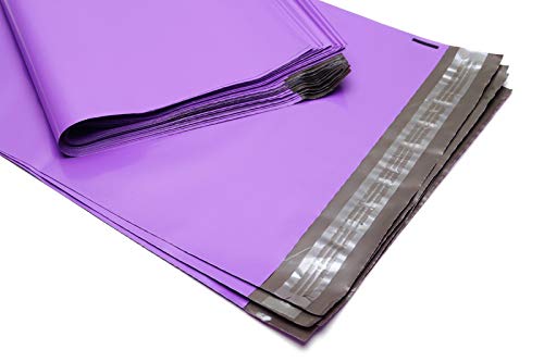 100 Farbige Folien-Versandtaschen - Bunte Klappenbeutel mit Selbstklebeverschluß, unbedruckt, LDPE, recycelbar Format 300 x 410, Farbe violett von Nordwerk