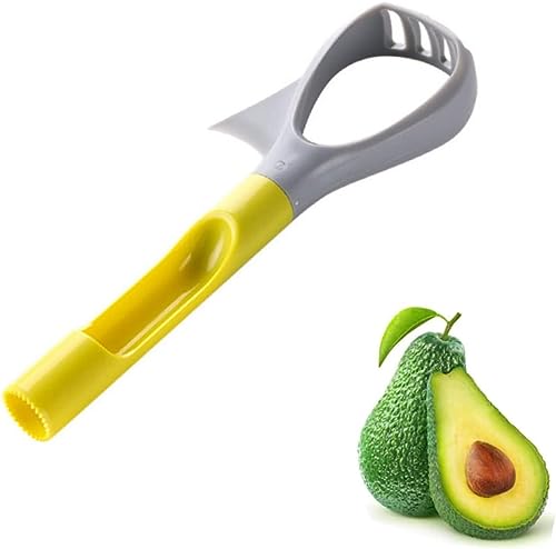 Norhogo Multifunktionaler Obstspalter, 5 in 1 Avocado Slicer Avocado Stampfer Löffel Entferner Schäler Pitter Guacamole Stampfer Splitter für Küche Kochen Multi-Tool von Norhogo