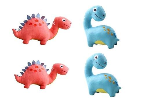 Norsen 4 Stücke Baby Dinosaurier Vorhang Raffhalter Kinderzimmer Cartoon Tier Vorhanghalter Vorhangschnalle Fensterdekoration Gardinenhalter Vorhanggurte Babyzimmer, Rot Blau, 21x19cm von Norsen