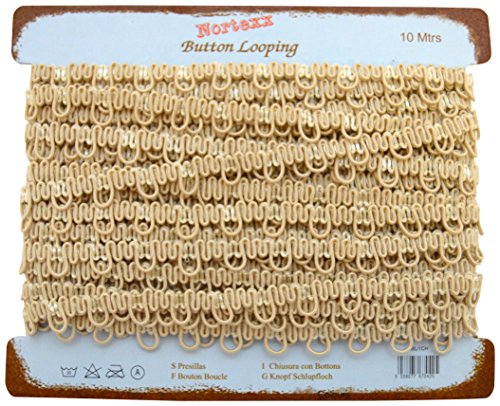 Nortexx Knopf-Loch-Looping – Beige 10 mm Abstand von Nortexx