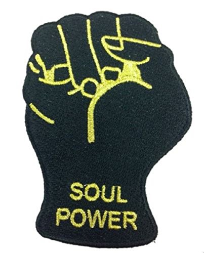 Soul Power Fist Embroidered Patch (Black/Gold) von Northern Soul