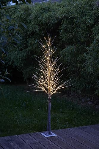 Northpoint Festlicher 150 cm LED Baum in Winterdekor Weihnachtsdekoration mit Schneeverzierung 240 Warmweiße LEDs, 5 Meter Kabel & Timer-Funktion von Northpoint