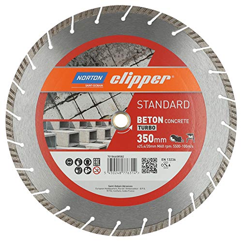 Clipper Diamant Trennscheibe STANDARD BETON TURBO (Ausführung: 350 x 25,4/20 mm) von Norton