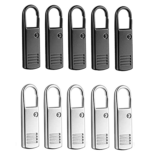 Reißverschluss Pull Tabs,10 Stück Metall Reissverschluss Zipper Pull Reißverschluss Tags für Taschen Kleidung Mantel Jacke Rucksack von Nothers