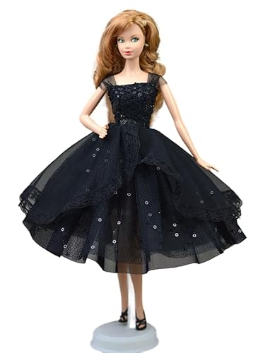 Kleidung für Puppe Barbie Puppenkleid Abendkleid für Ballett Tänzerin gut verarbeitet schwarz von Nothing but Love