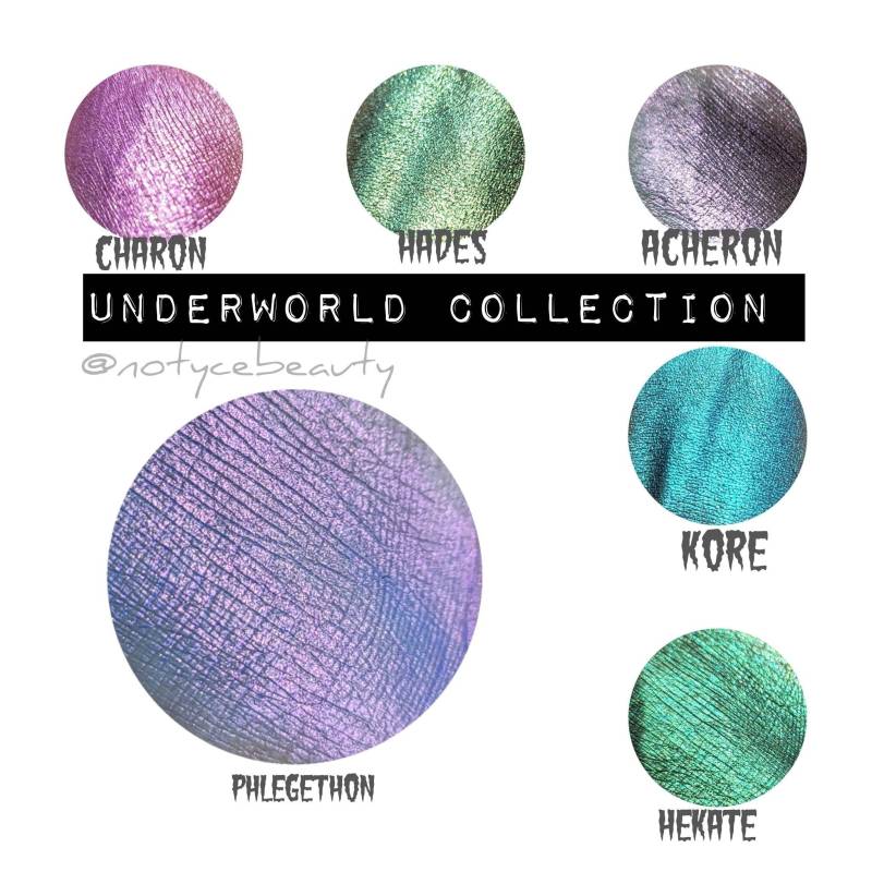 Underworld Kollektion Multichrome 26 Mm Chameleon Gepresste Pfannen Neon Untertöne Farbverschieben Bündel Funkeln Schimmern Vegan Cruelty Free von Notycebeauty