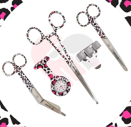 Krankenschwester Starter Pack "Pink Panther" - 5-teilig - Verbandschere - Krankenschwester Schere Set - Schere Krankenschwester - Erste-Hilfe-Schere - medizinische Schere - Krankenschwester Krankenschwester Starter Pack "Pink Panther" - 5-teilig - Verbandschere - Krankenschwester Schere Set - Schere Krankenschwester - Erste-Hilfe-Schere - medizinische Schere - Krankenschwester von Novaex