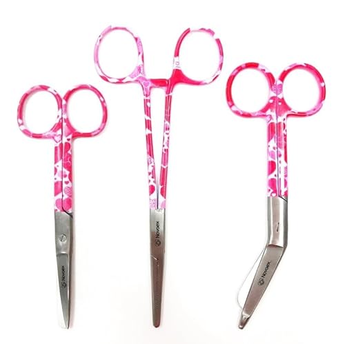 Krankenschwester scheren set “Love Pink” - Verbandschere - Krankenpfleger scheren set - Schere Krankenschwester - erste-hilfe-schere - Medizinische schere - Kocher - pflegekraft geschenk von Novaex