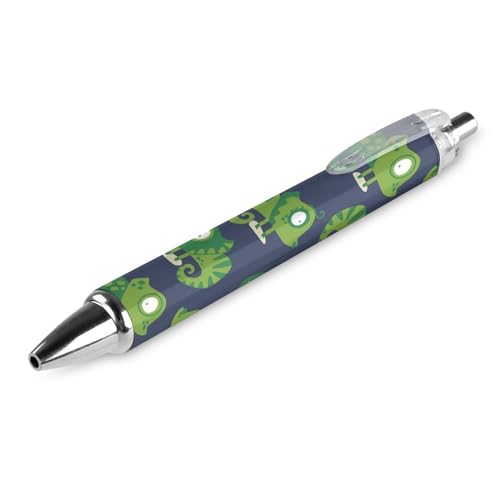 Novaj Greenery Chamäleon-Kugelschreiber, einziehbar, hübscher Journaling-Stift, Kugelschreiber, Arbeitsstift, Büro-Stifte für Männer und Frauen, Bürobedarf, 1 Stück von Novaj